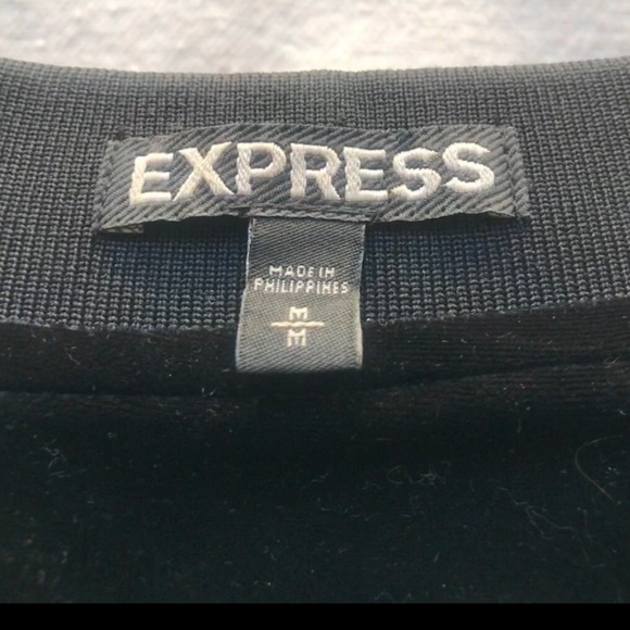 Express black velvet bomber jacket - Picture 3 of 4
